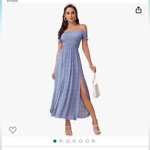 Blue floral dress